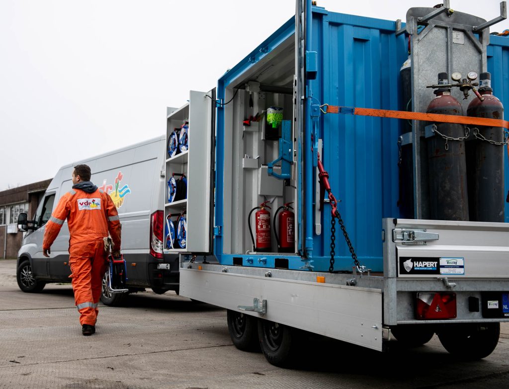 Met werkcontainer op locatie | VDR
